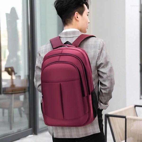 Mochila masculina multifuncional à prova d'água de 15,6 polegadas para laptop bolsa de bolsos multicamadas mochila de viagem escolar