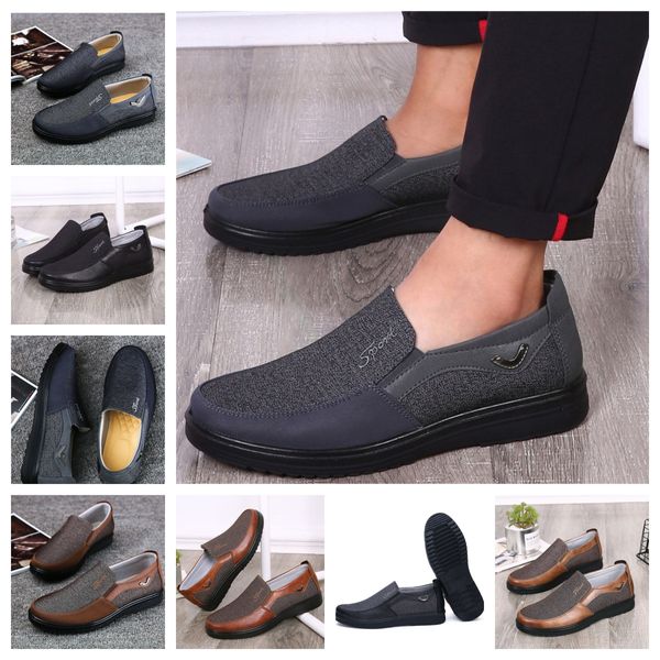 Gai sapato masculino confortável, sapato preto redondo, festa ao ar livre, banquete, terno clássico, sapatos de salto de negócios, tamanho eur 38-50 macio