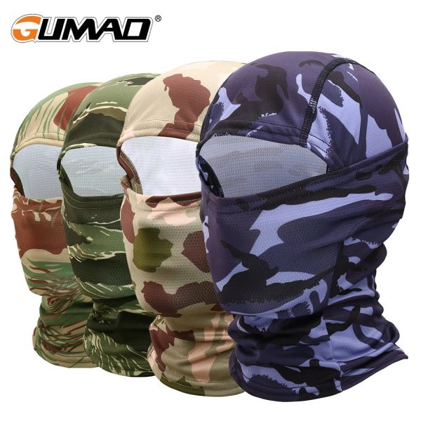 Schals Sommer Taktische Balaclava Vollge Gesicht Schal Maske Kopf Cover Wanderung Airsoft Camo Militär Radsparung Jagd Paintball Sonnenhut Männer neu