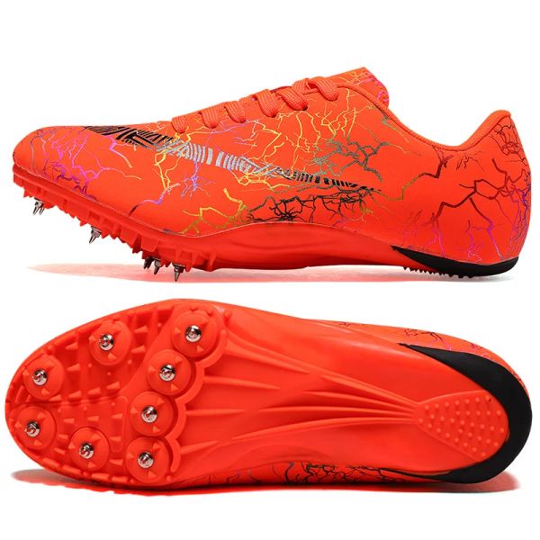 Schuhe Unisex Track Field Schuhe PU Spikes Turnschuhe Nicht -Slip -Spikes für Laufen Nails Schuhe Track and Field Comprehensive Trainingschuhe