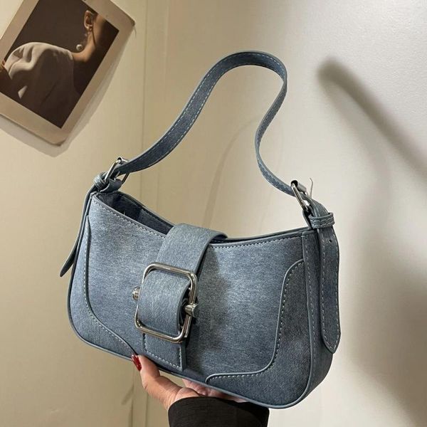 TOTES Modaya Modaya Desen Koltuklu Y2K Hobos Omuz Crossbody Çantaları Kadın Çantalar ve Çantalar için 2024 Moda Bayanlar Messenger