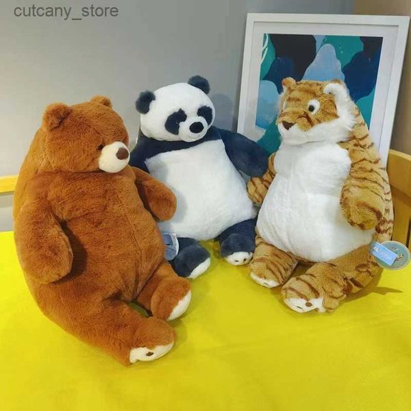 Animali di peluche ripieni 60 cm Kawaii Big Panda Peluche Cuscino Decorazione per la casa Grande Tigre Morbido Cushioh Davvero bambola Orso gigante Animale Cuscino farcito Abbraccio L240320