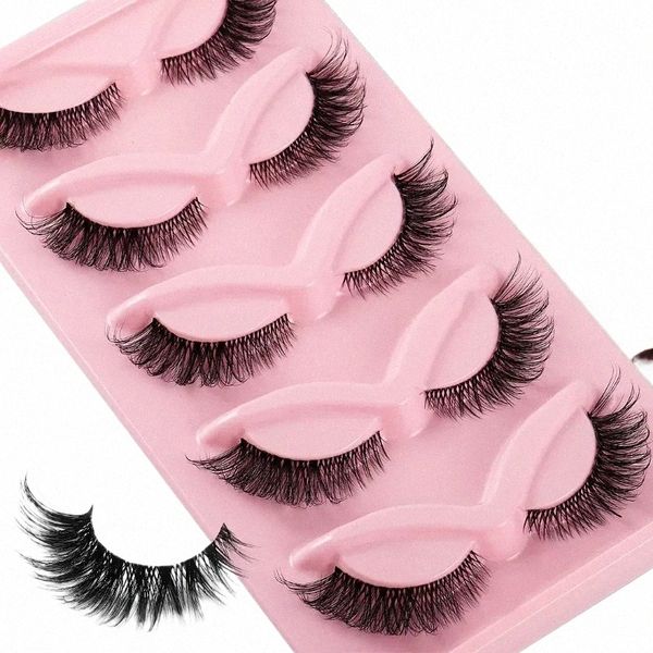 novo Cat-Eye 3D Mink Eyeles Curled Winged Natural Realistic My End Eye Elgated Grosso Olhos Falsos Soft Fake Eyeles K7vl #