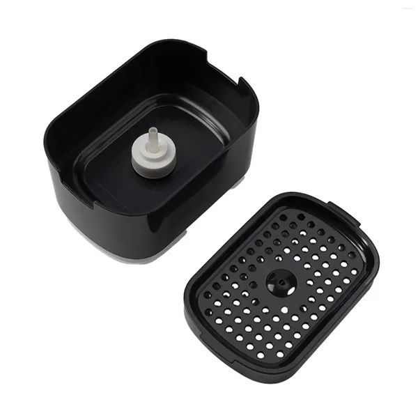 Dispensador de sabão líquido 2in1 Recipiente de suporte de esponja de prato de cozinha para lavar ferramentas de lavagem à prova de vazamento 14.5x8.6x10cm 300ml