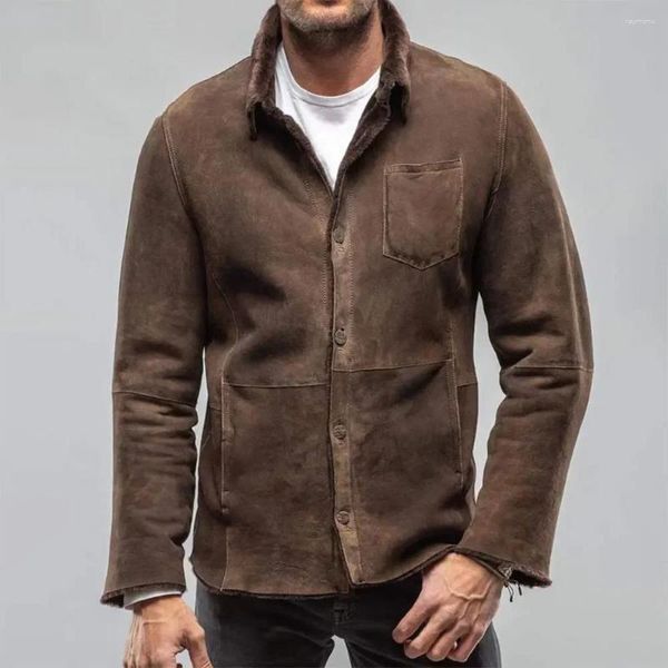 Jaquetas masculinas Mens Vintage Classic Jacket Inverno Quente Engrossar Outwear Windbreaker Casual Moda Casaco Solto para Roupas