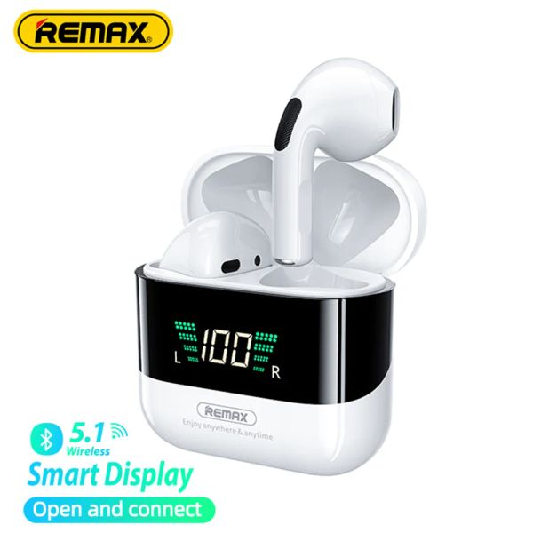 Fones de ouvido remax tws10 plus dinâmico mini alta fidelidade metal bluetooth display digital no ouvido estéreo fidelidade música sem fio