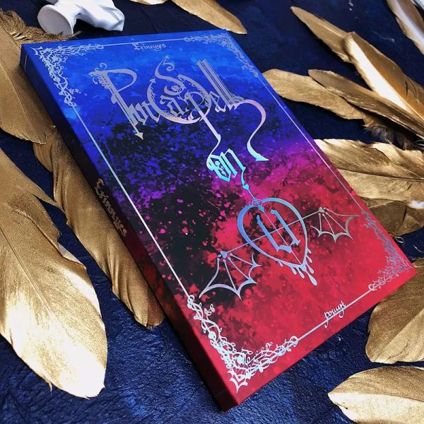 Ombretto Bellissimo libro magico Tavolozza di ombretti magnetica vuota Magnete per trucco con diamante viola viola