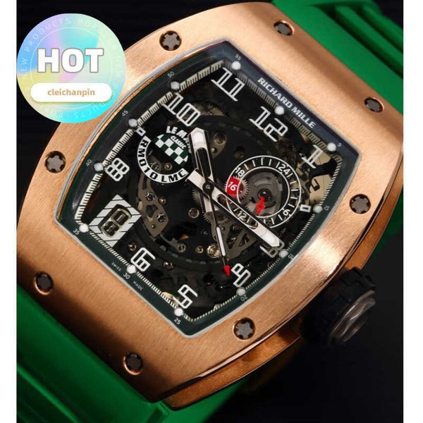 RM Racing Arms Watch RM010 Rose Gold Le Mans Limited Edition Mode Freizeit -Sportmaschinen Armbanduhr