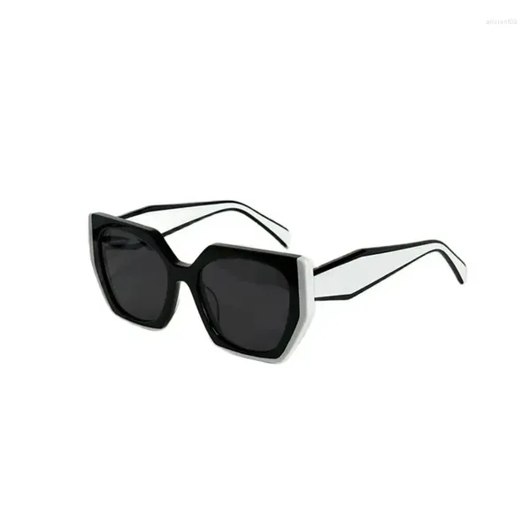 Óculos de sol 2024 elegante elegante feminino quadrado gato olhos durável estilo vintage preto e branco cor gradiente legal