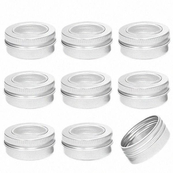 50pcs 15ml Doldurma Alüminyum Kavanozlar Temiz Boş Loti Krem Kozmetik Ctainers Taşınabilir Dudak Balsamı Metal Kutular Seyahat A6YB#