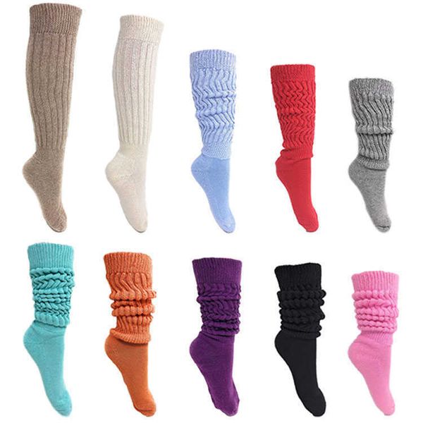 Slouch-Socken für Damen, oberschenkelhoch, aus Baumwolle, Hotter Girl