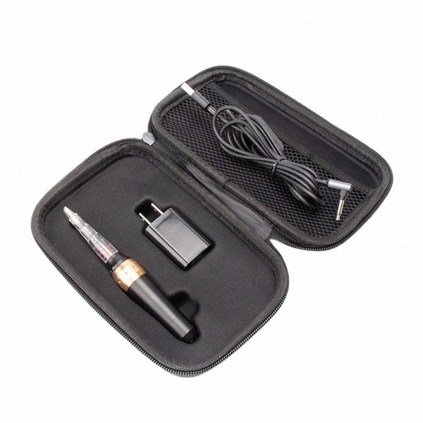 tangse Tattoo Machine Pen kits Dermografo para Sobrancelha Lábios Microblading Motor Silencioso Maquiagem Permanente PMU Tatuagem Pequena Com Agulha e44P #