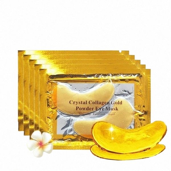 50/60/80/100 Pcs Crystal Collagen Gold Eye Mask Dark Circles Acne Beauty Patches para cuidados com a pele dos olhos Cosméticos coreanos P3Kh #