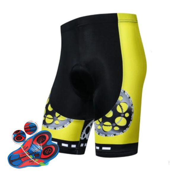 Pantaloncini da ciclismo traspiranti con imbottitura in gel 9D Calzamaglia da bicicletta Stile Pantaloni da mountain bike Protezione solare Abbigliamento MTB 240322