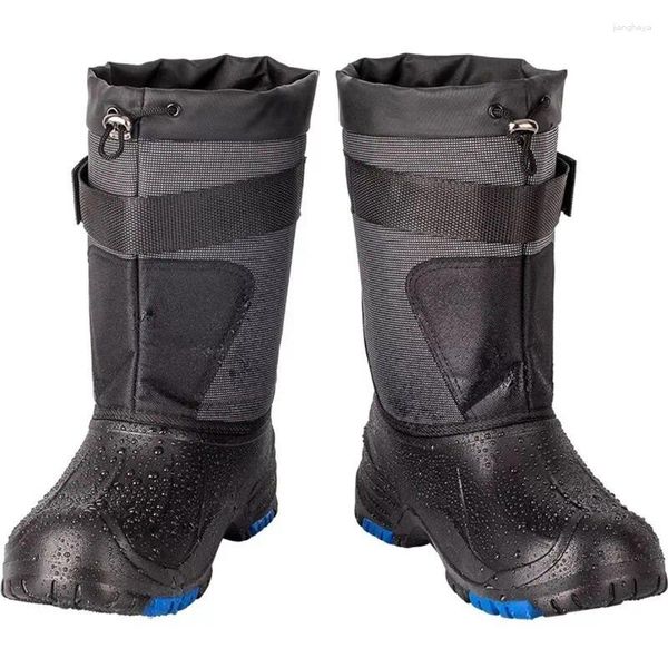 Sapatos de fitness mais unhas de aço solas antiderrapantes pesca à prova dwaterproof água botas de neve inverno ao ar livre escalada caça caminhadas engrossar quente 46 tamanho