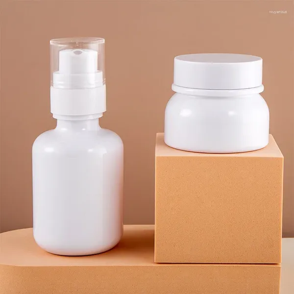 Depolama Şişeleri Yuxi /// 2ml Ayrı Şişe Beyaz Kozmetik Vakfı Makyaj Güzellik Losyon Krem Plastik Kavanozlar