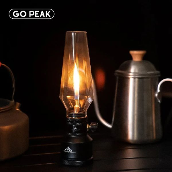 Ferramentas Gopeak Camping Gas Light Metal Fosed Base Camp Ambiance Vella Light for Outdoor Camping