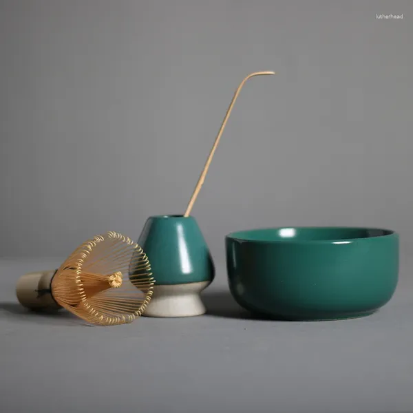 Set da tè Set da tè di lusso leggero Frusta per matcha Pennello per matcha Cucchiaino di bambù sicuro per la casa Negozio di bevande per interni Retro Strumenti per la preparazione del tè Accessori