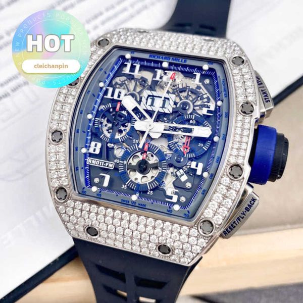 RM Racing Forist Watch RM011-FM Platinum Original Diamond Set Felipe Massa Limited Edition RM011 Мужские модные повседневные деловые часы.