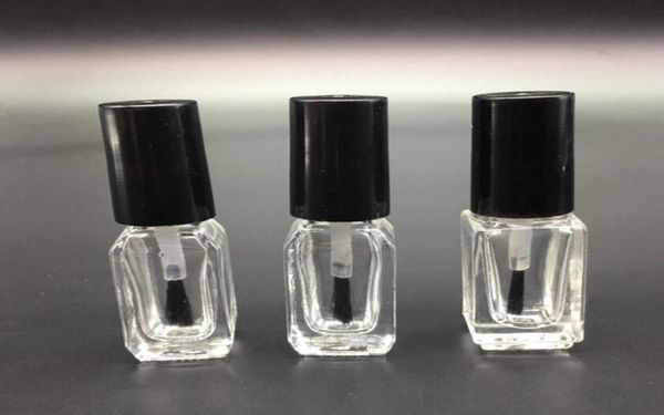 Frasco de esmalte vazio inteiro de 5ml 1000pcslot para embalagens de cosméticos Garrafas de unhas Garrafa de vidro vazia com escova4551247