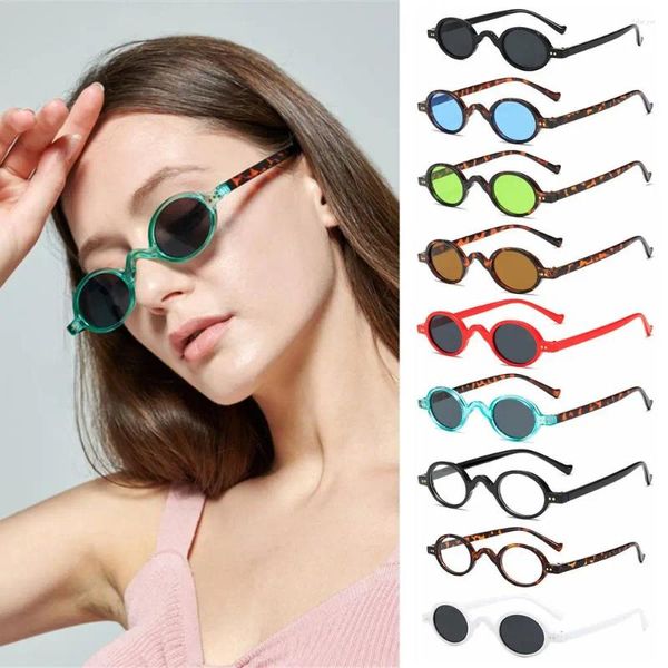 Sonnenbrille Mode Punk Hip Hop Shades Ovale Sonnenbrille Runder Kleiner Rahmen