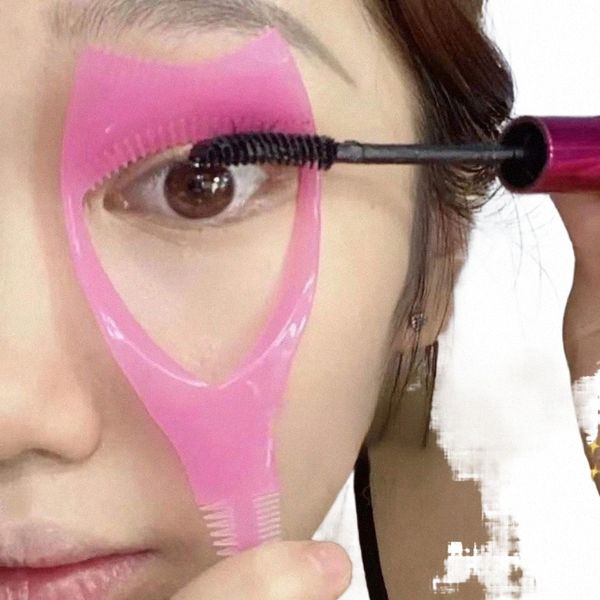 Rose Makeup Mascara Shield Guard Eye L Eyel Curling Pennello per trucco Bigodino Eye Makeup Stencil 3 in 1 Mascara Applicatore Pettine n9FT #