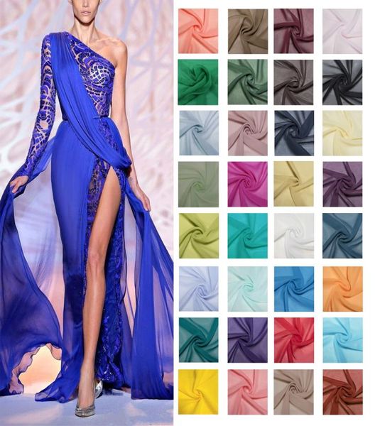 Tessuto chiffon Sfondo di nozze Chiffon Decorazione della festa nuziale Panno in tinta unita Tessuti per abbigliamento Performance Fodera per abbigliamento So7997423