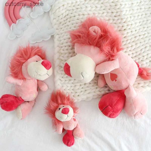 Gefüllte Plüschtiere 23 cm Kawaii Pink Froest Tier Stofftiere Löwe Ephant Hunde Kaninchen Peluch Puppen Plüsch Rosa Hase Spielzeug für Mädchen Romantische Geschenke L240320