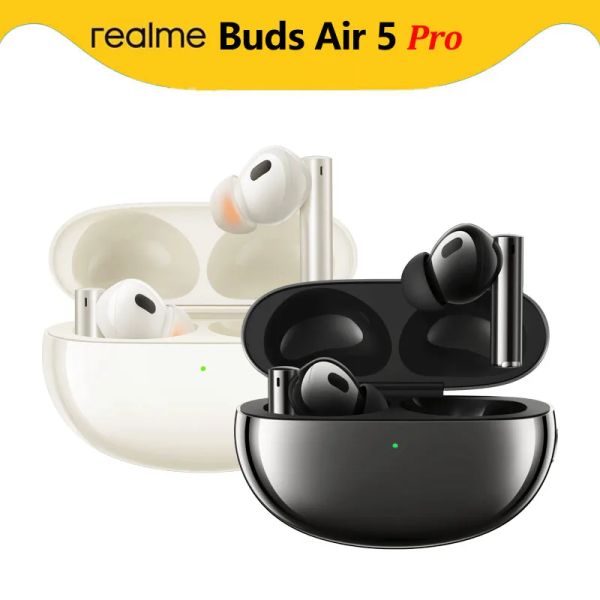 Kopfhörer Realme Buds Air 5 Pro TWS Kopfhörer 50dB Aktive Geräuschunterdrückung LDAC Bluetooth 5.3 Drahtloser Kopfhörer HiFi-Level-Qualität