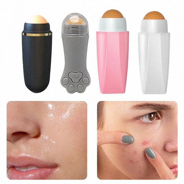 Rosto Óleo Absorvente Rolo Vulcânico Ste Blemish Removedor T-ze Óleo Removendo Rolling Stick Ball Face Shiny Change Skin Care Tool R6Aq #