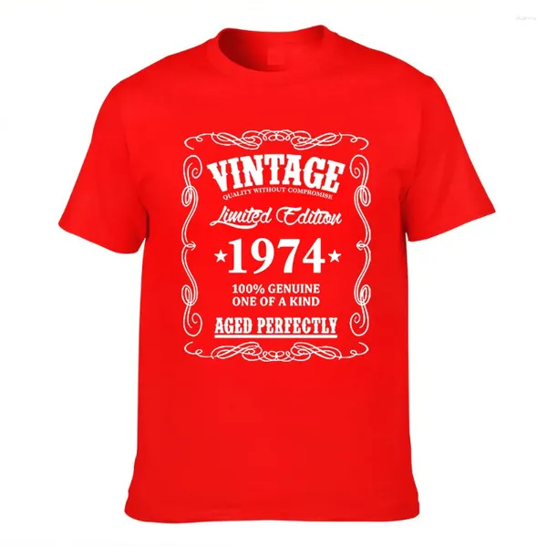 Mens T Shirts Men Camisa Mulheres Custom Birthday 45th Gift Ideas para vintage personalizada em 1974 idos
