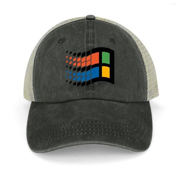 Bola Caps Windows 95 Logo Cowboy Chapéu Marca Homem Cap Luxo Grande Tamanho Homens Chapéus Mulheres