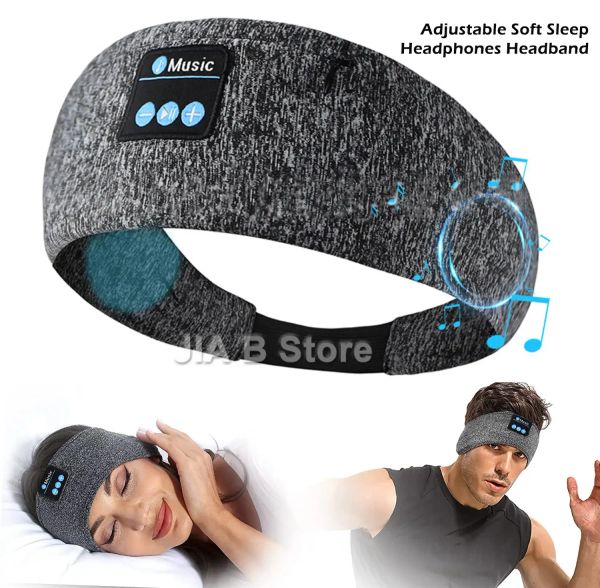 Fone de ouvido/fone de ouvido ajustável macio Bluetooth para dormir com alto-falantes integrados, perfeito para dormir lateral, treino, corrida, ioga, viagens