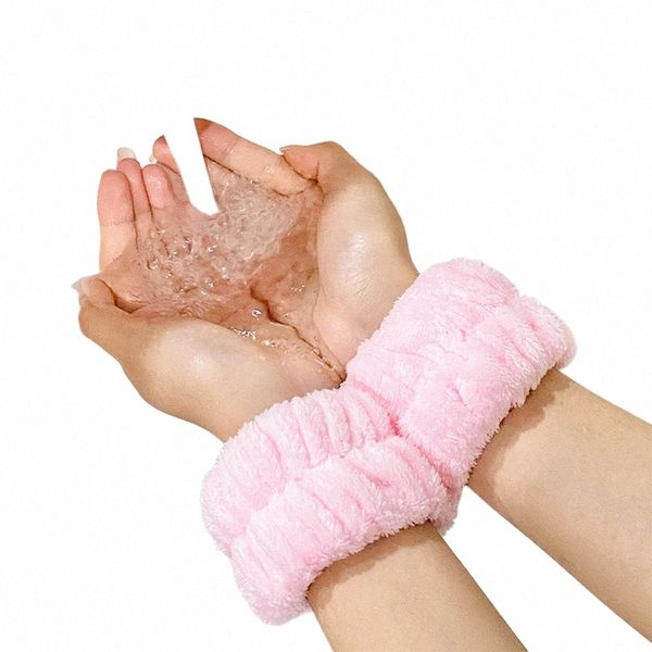 1 Paar Gesicht W Armbänder Gesichts Make-up Entferner Flügel Gesicht Handgelenk Band Spa Yoga Laufen Absorbent Schweiß Hautpflege Werkzeuge Set 31kP #