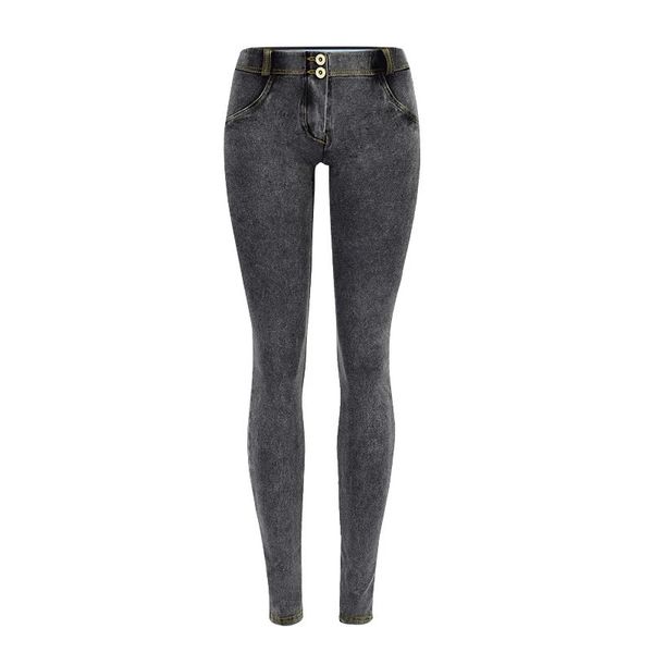 Jeans denim elasticizzati da donna Jeans attillati attillati alla pesca Pantaloni a matita a forma push up Leggings fitness super elastici a vita bassa Slim Xs 240320