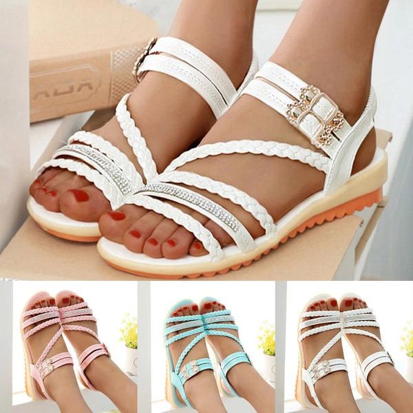 Terlik Moda Plaj Knot Toe Kama Kadınlar Roman Açık Sandals Ayakkabı Kadınlar İçin Kadın İşleri Ofis