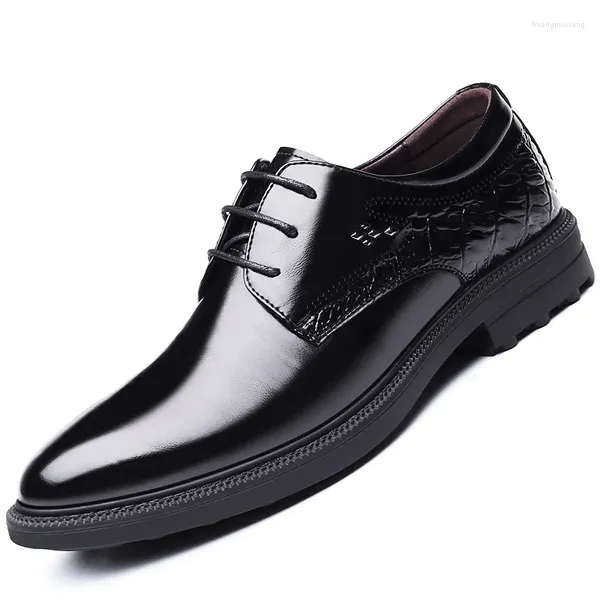 Casual Schuhe Mayba 2024 Business Männer Schnüren Leder Britische Formale Kleider Abend Party Hochzeit Größe 38-44