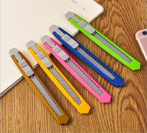 Выдвижной резак для бумаги, металлический универсальный нож, мини-карандаш ярких цветов, точилка для обоев, портативные канцелярские принадлежности1585410