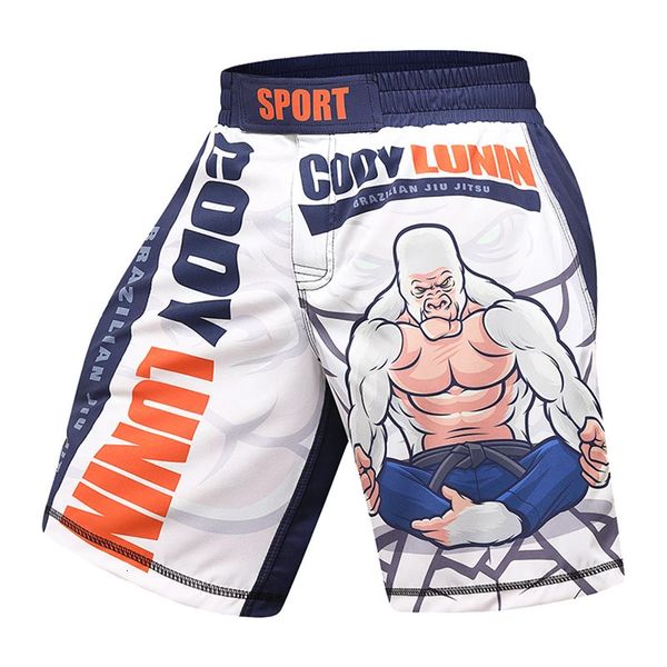 Cody Lundin Pantaloncini da combattimento a compressione sublimatica Pantaloni da palestra per fitness Pantaloni corti da uomo MMA ricreativi di alta qualità 240323