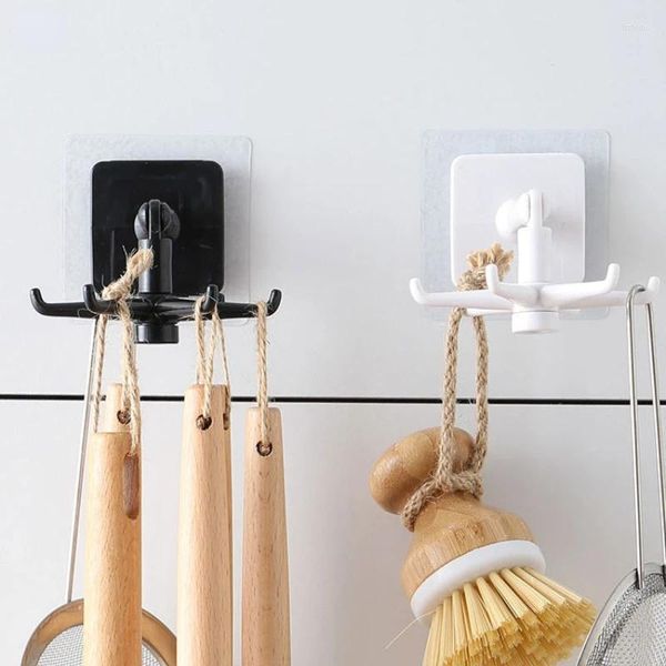 Contenitori per cucina Rack a sei artigli Organizzatore Cucchiaio Appendiabiti Accessori Multiuso Gancio universale a 360 gradiRuotato Girevole