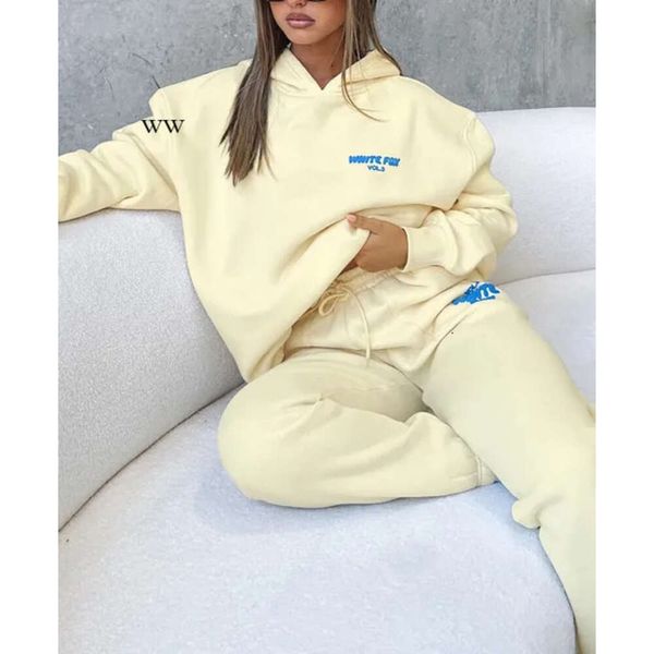 Whites Fox Hoodie Women Mode Designer Tracksuit Whites Fox Tracksuit Sets zwei 2 -teilige Set -Kleidung Sporty Long Sleeved Pullover Kapuze 12 Farben Jahreszeiten 2066