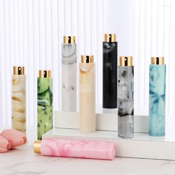 Lagerung Flaschen Tragbare 10ML Parfüm Zerstäuber Auslaufsicher Marmor Muster Sprayer Mini Größe Nachfüllbare Reise Leere Glas
