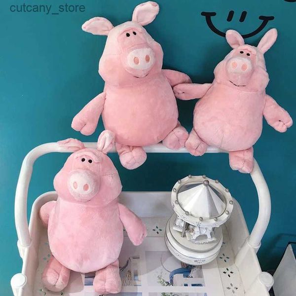 Фаршированные плюшевые животные Симпатичные Cartnoon Pig Плюшевые игрушки Kawaii Pink Piggy Dolls Sutffed Animal Toys Украшение дома Праздник День Рождения Прекрасные подарки для детей L240320