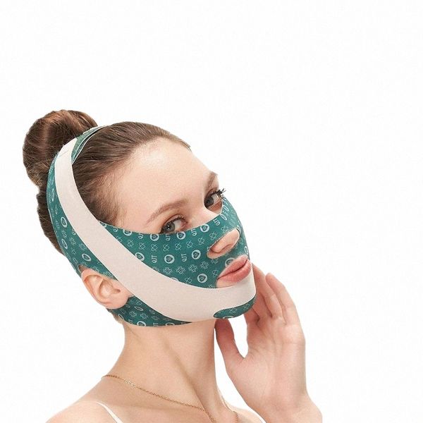 viso scultoreo maschera per il sonno viso regolabile Silice ridurre il mento facciale doppia fasciatura sollevamento maschera di serraggio bellezza cura della pelle F7H0 #