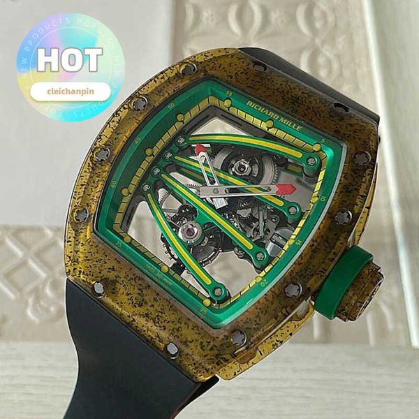 RM Racing-Armbanduhr Tourbillon-Serie RM59-01. Limitiert auf 50 Uhren aus Kiwi-Carbon-Nano-Material