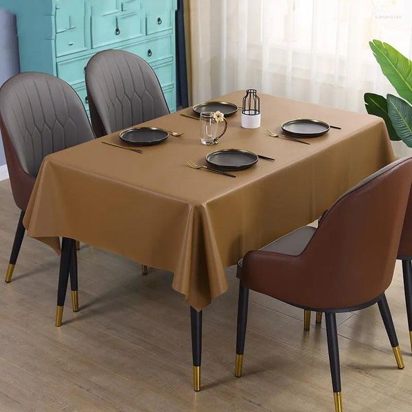 Pano de mesa impermeável à prova de óleo engomadoria e lavável retangular leve luxo preto jantar