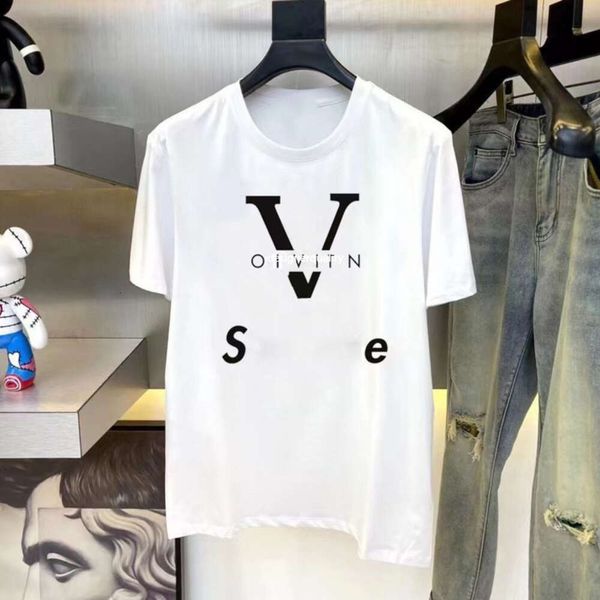 T-Shirt in Übergröße, italienische Marke, kurzärmeliges T-Shirt, LVSE-Designer, weißes Hemd, lockere T-Shirts für Männer und Frauen, Hip-Hop-Kleidung, Luxus-Herren-Sweatshirt-Oberteil, 5XL