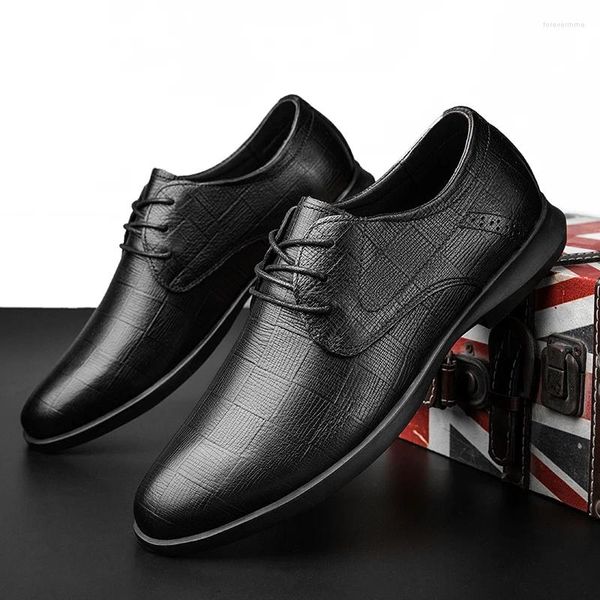 Casual Schuhe 2024 Handgemachte Oxford Kleid Männer Echtes Leder Anzug Schuhe Hochzeit Formale Spitze Up Mode Retro