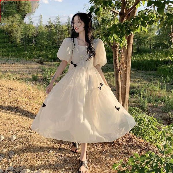 Francês Gentle Fairy Dress Summer New Moda Moda Primeira Amor Super Imortal doce Escape Princesa