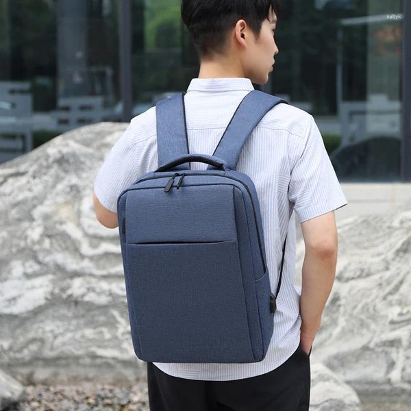 Mochila escolar masculino negócios ombro computador saco versão coreana simples casual grande capacidade estudante viagem